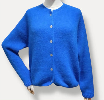 Electric cobalt Blue Kid Mohair Blend Cardigan