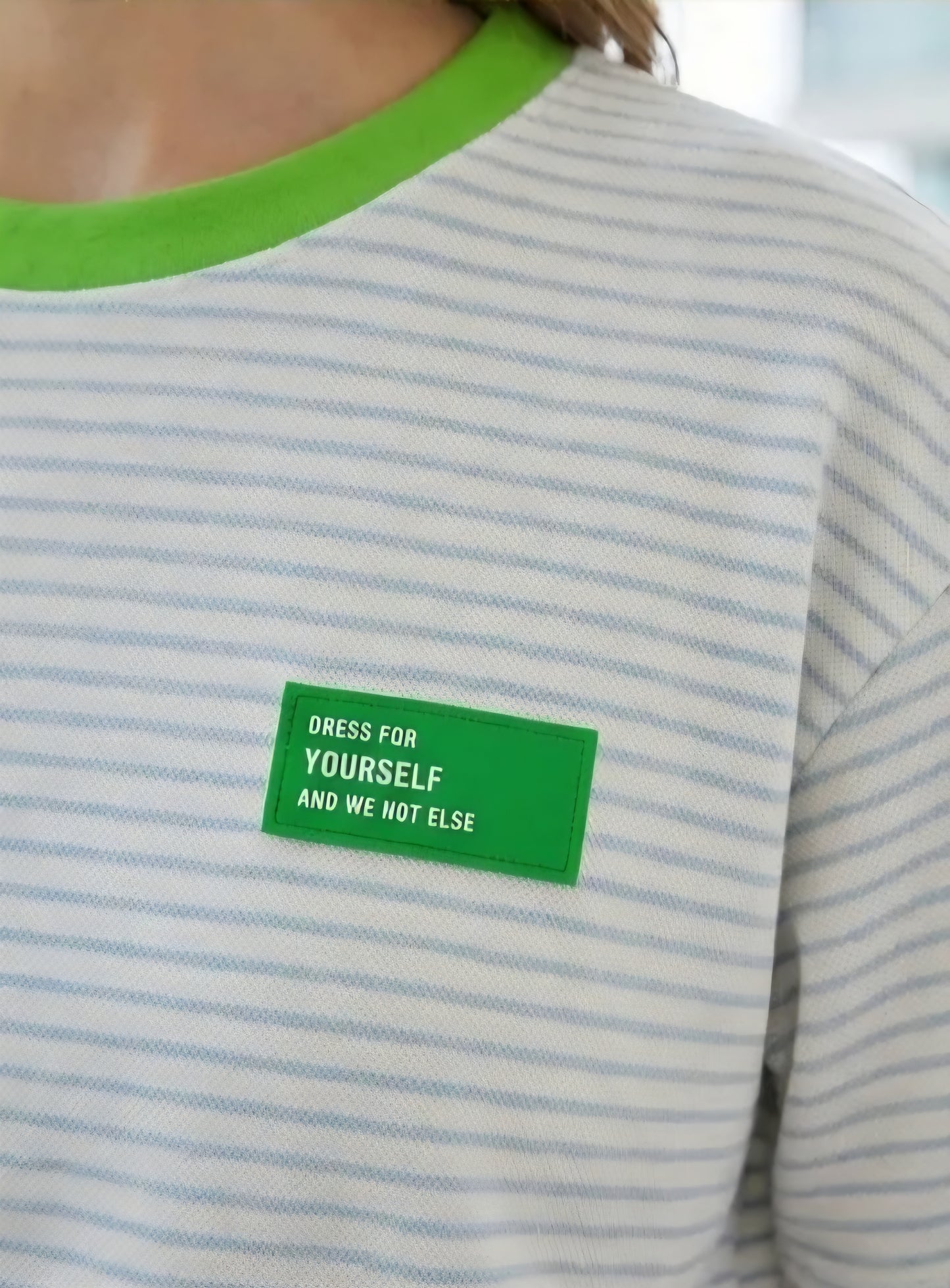 Neon Lime Accent Fine stripe Textured Knit Shorts and Tee Set