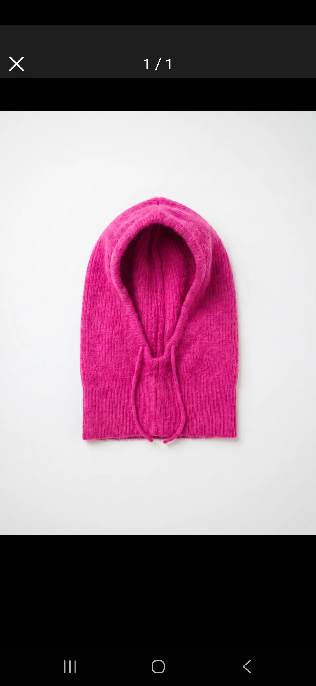 Fuchia Pink Baby Alpaca Blend Balaclava