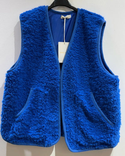 Cobalt Blue Fleece Gilet