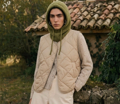 Oatmeal Quilted Gilet