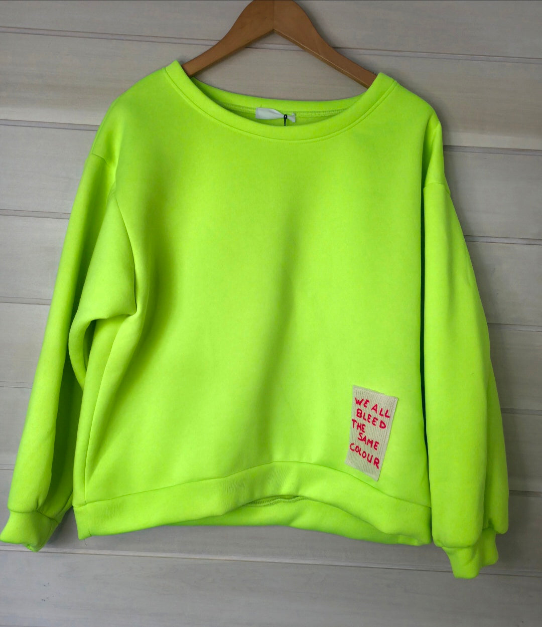 Neon Yellow Cotton Sweatshirt