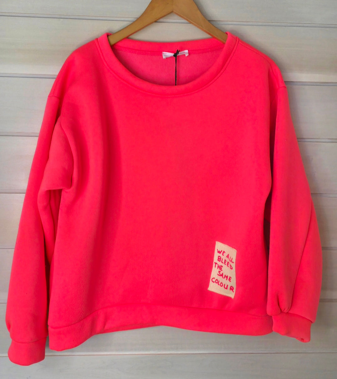 Neon Pink Cotton Sweatshjrt