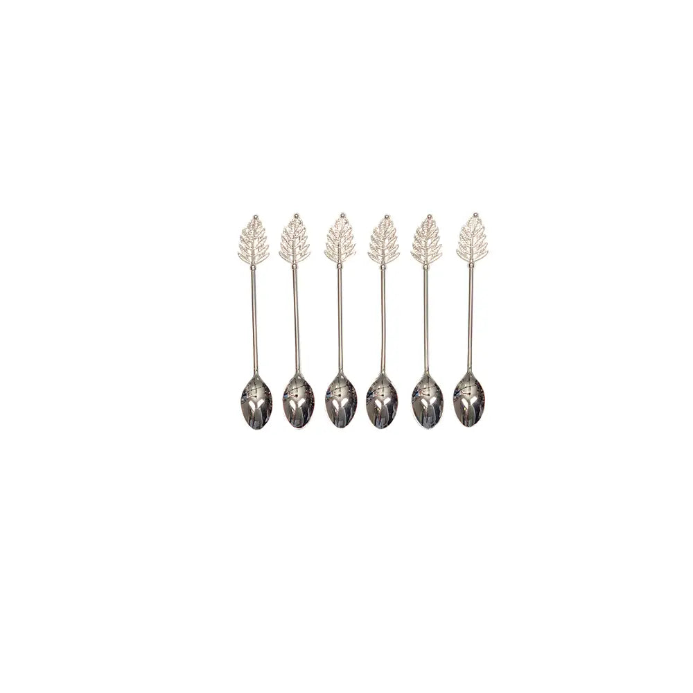 Rose gold leaf Coffee Spoons - Set of 6 by Aulica