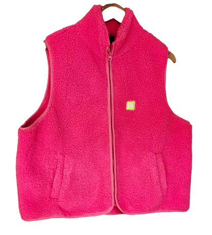 Neon Pink Fleece, zipped gilet
