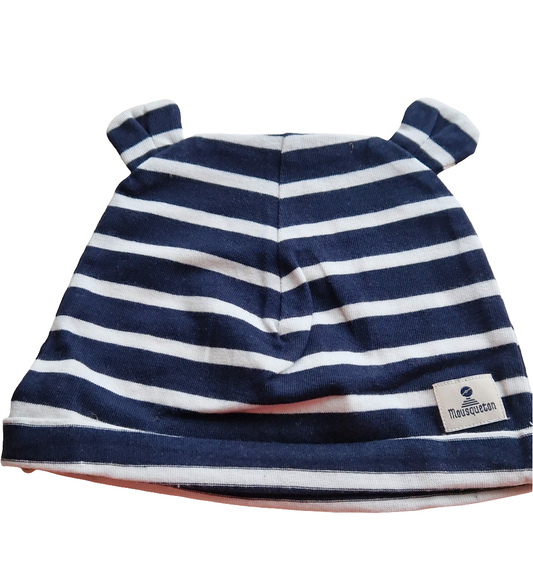 Mousqueton Baby Hat Marine Ecru