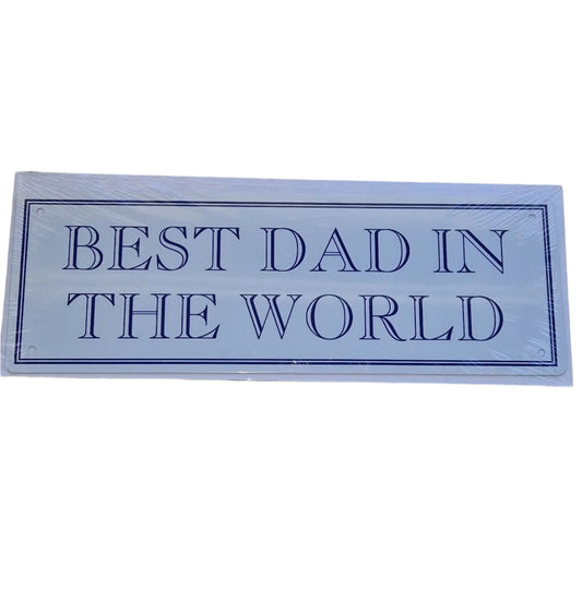 Best Dad In The World Slim Tin Sign - Cockleshell Crosshaven