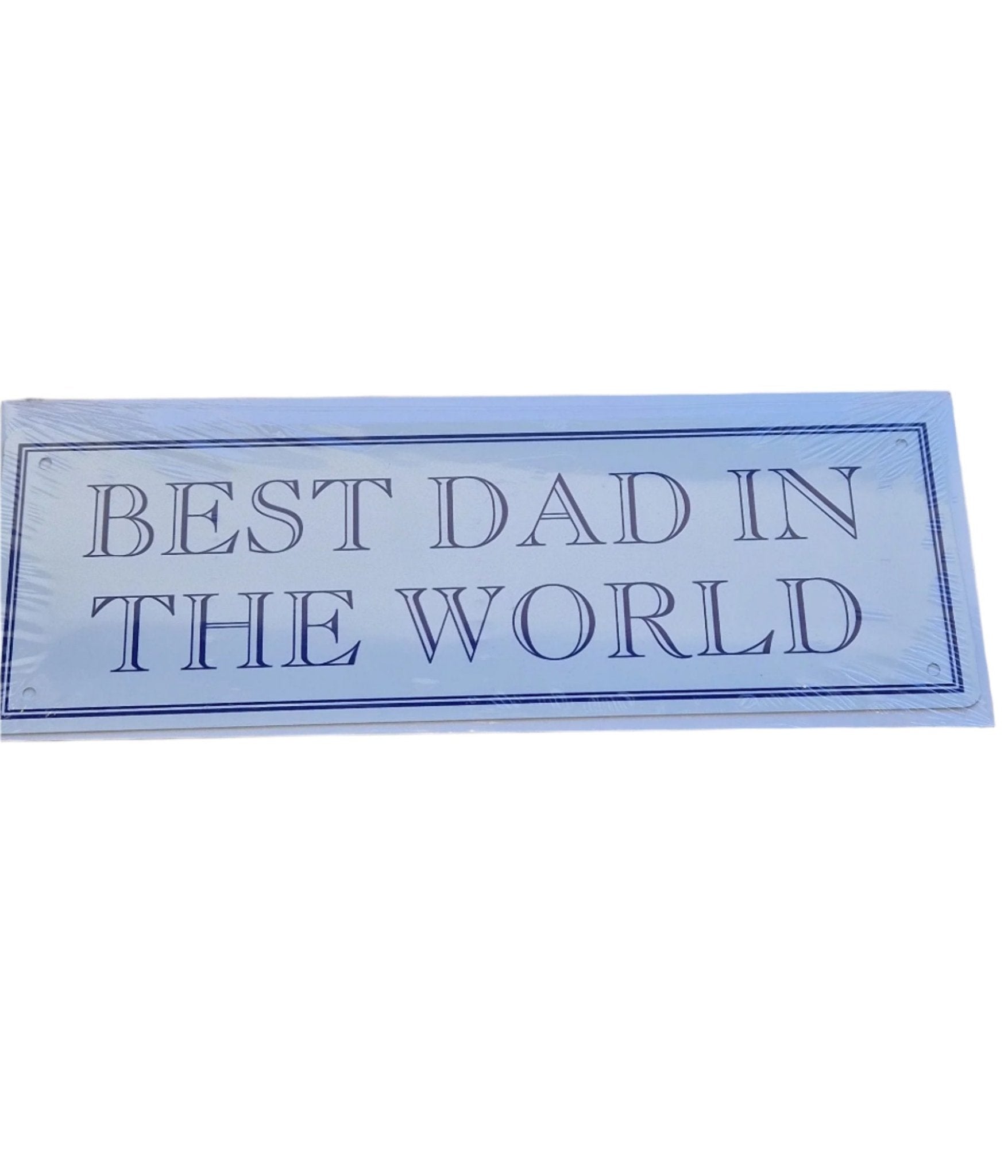 Best Dad In The World Slim Tin Sign - Cockleshell Crosshaven