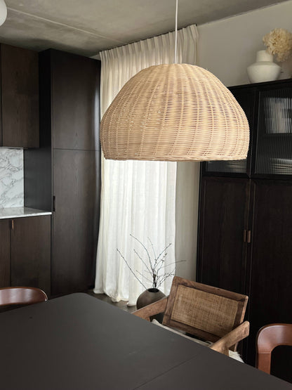 Rattan pendant lamp shade