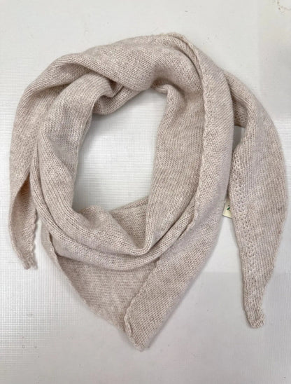 Cashmere & Wool Mix Triangle scarf in Oatmeal Beige - Cockleshell Crosshaven