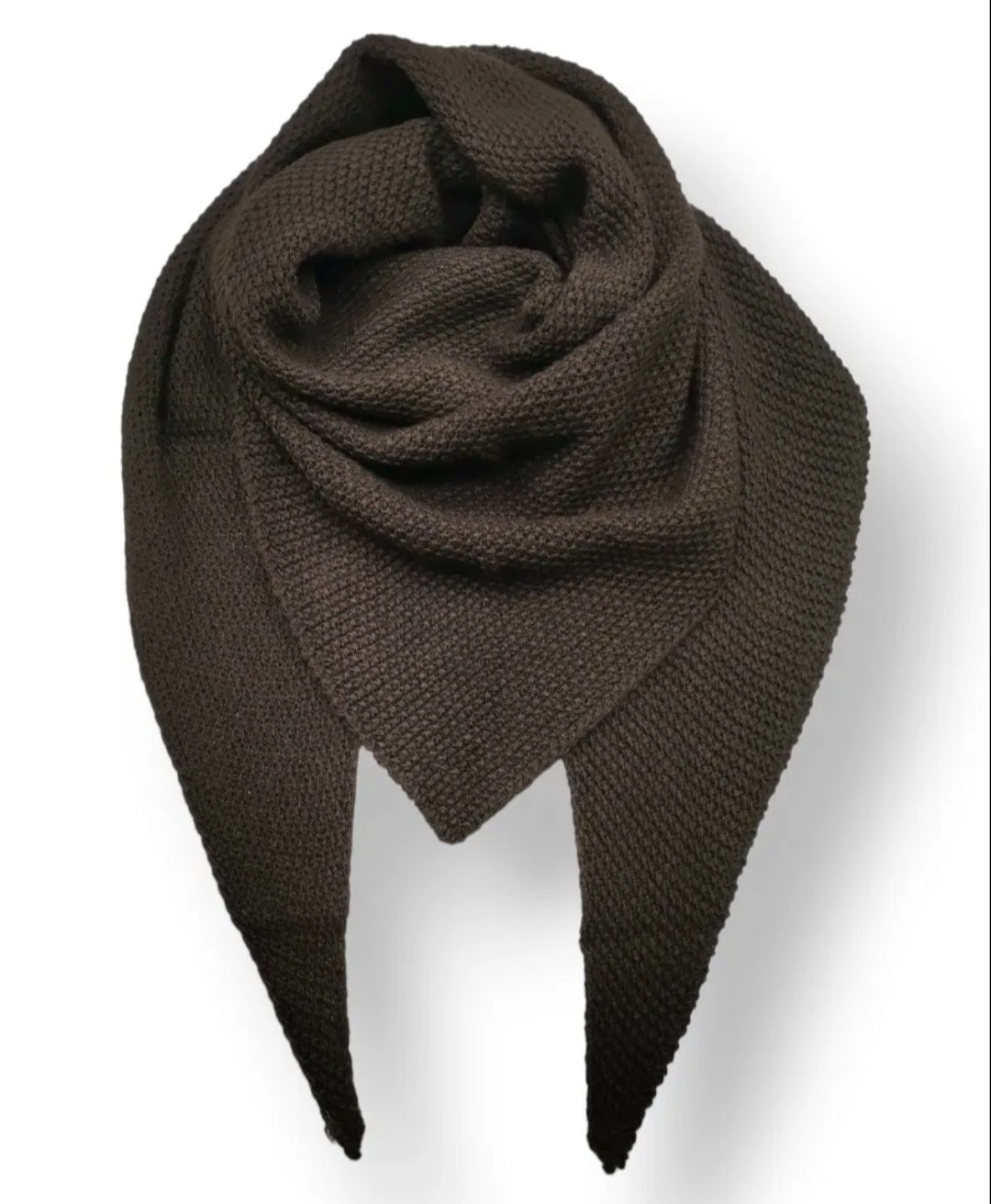 Chocolate Triangle Wool & Alpaca Mix Scarf - Cockleshell Crosshaven