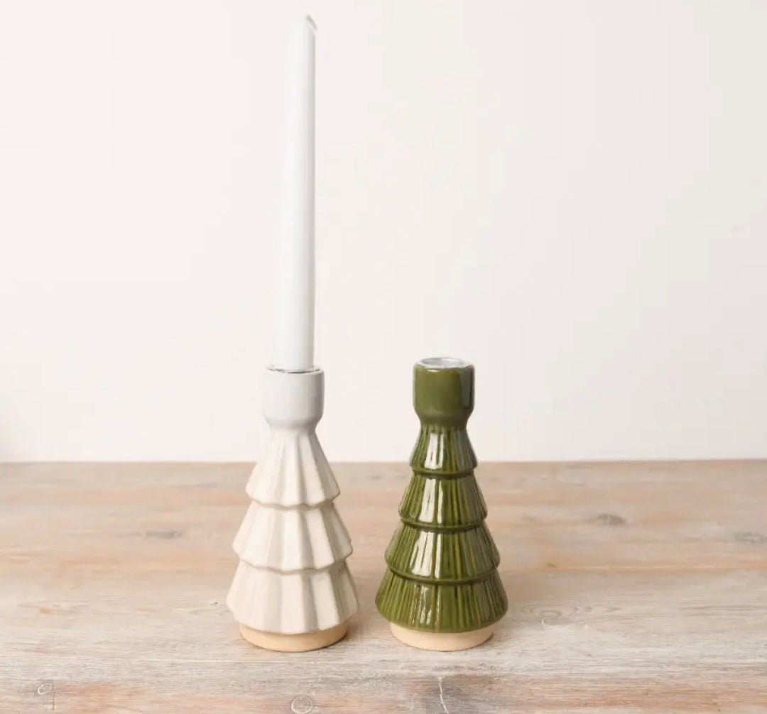 Christmas Tree Dinner candle holder. - Cockleshell Crosshaven