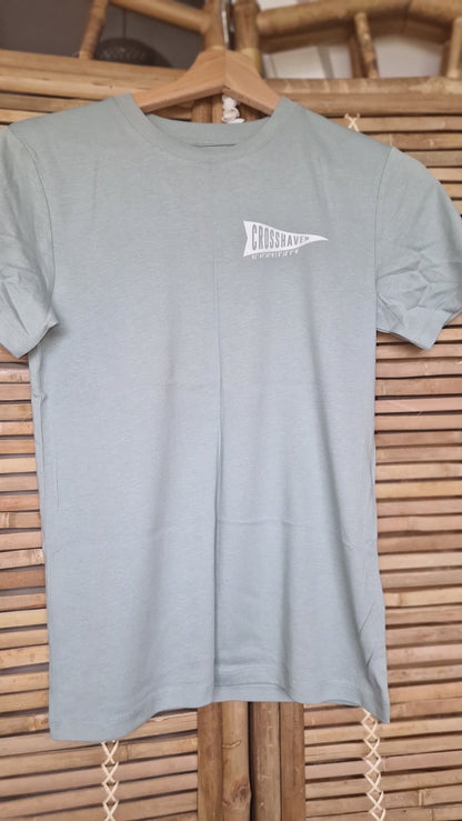 Crosshaven T Shirt Childrens. Aloe Green - Cockleshell Crosshaven