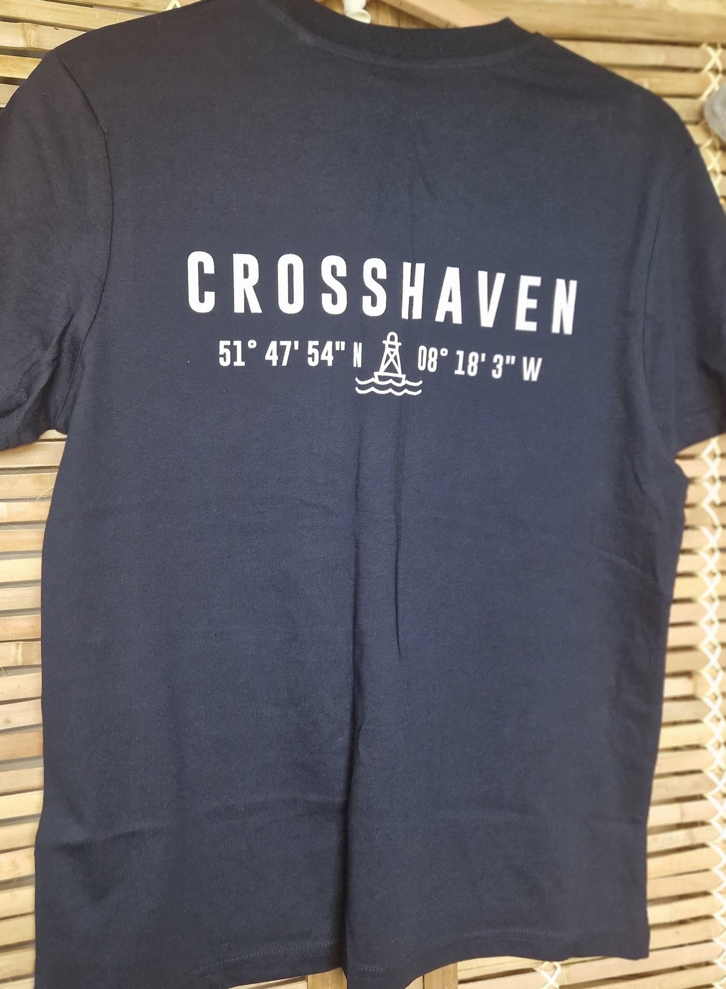 Crosshaven T Shirt. Childrens. Navy with White logo. - Cockleshell Crosshaven