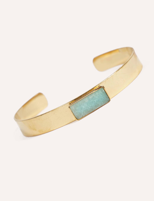 Noah Bohem Bangle Bracelet: Amazonite. Waterproof