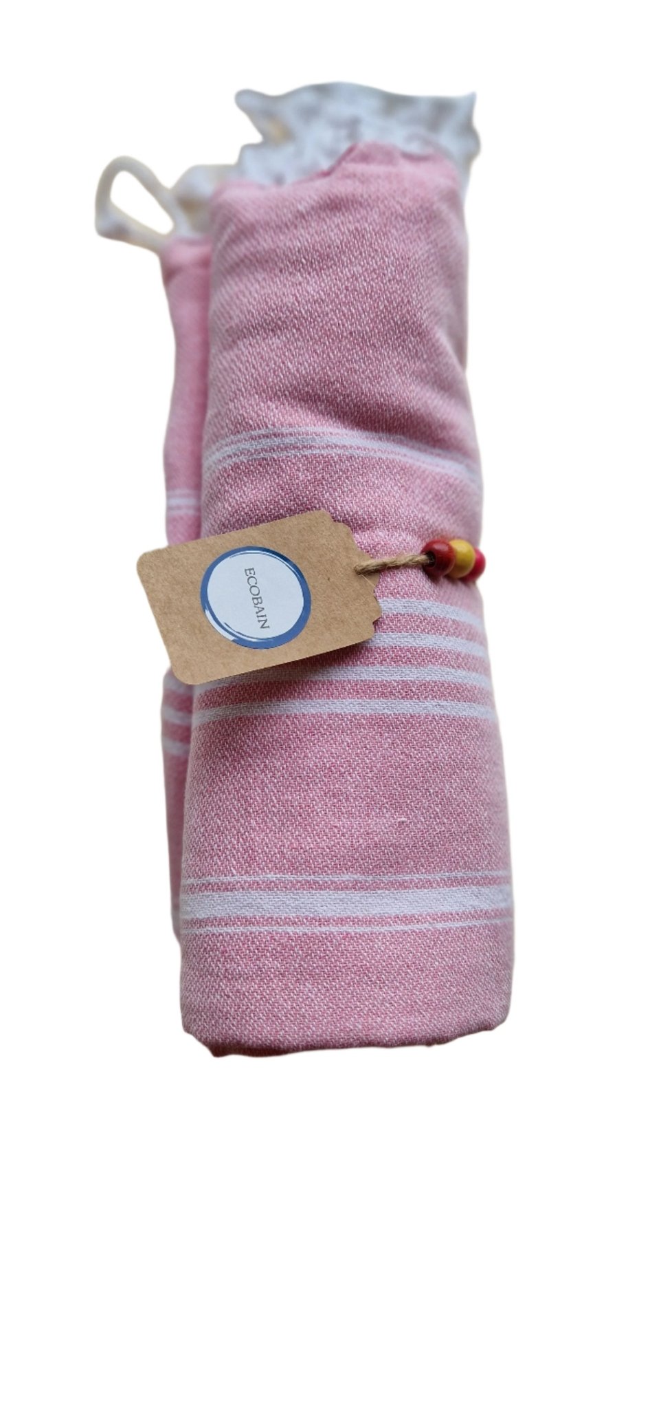 Ecobain Hammam Pink Stripe 100 x180cm - Cockleshell Crosshaven
