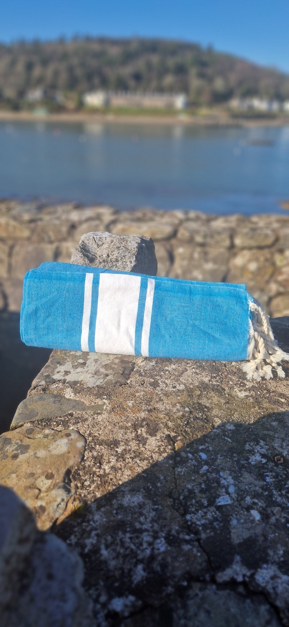 Fouta Towel in Turquoise - Cockleshell Crosshaven