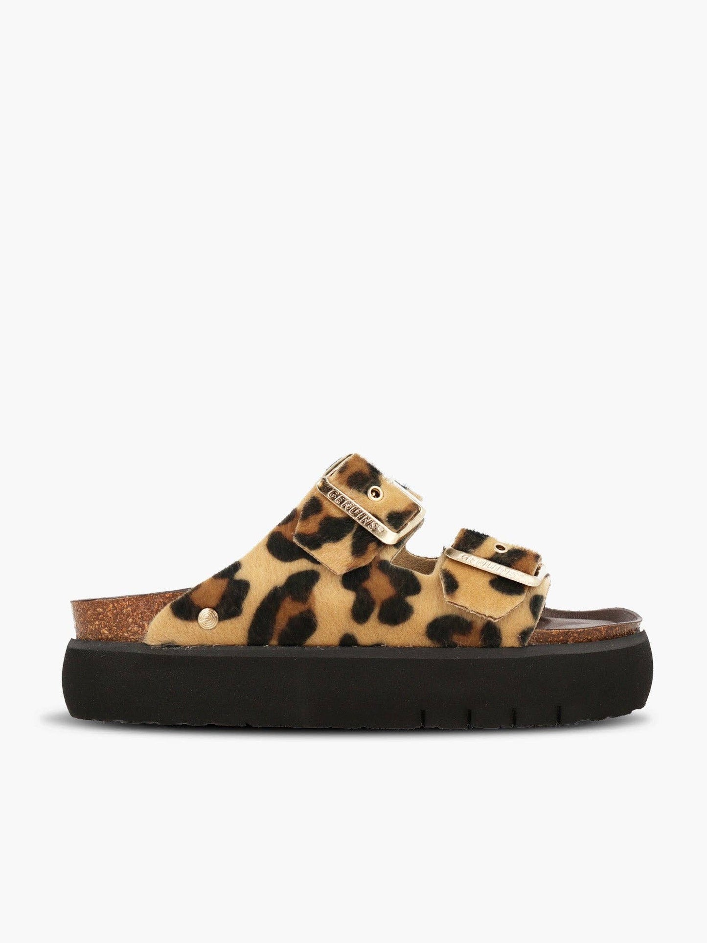 Genuins, Animal Print Platform Sole Ladies Sandal. - Cockleshell Crosshaven