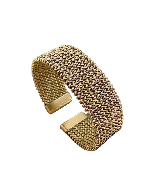 Gold colour Wide Bangle - Cockleshell Crosshaven