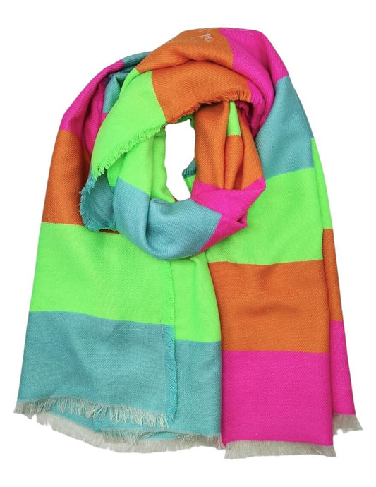 Large Striped Multicolour Scarf