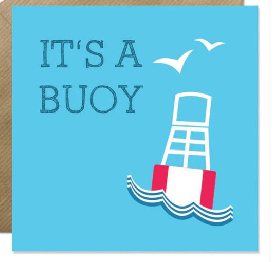 It's a Bouy. Baby Boy Card. Bold Bunny - Cockleshell Crosshaven