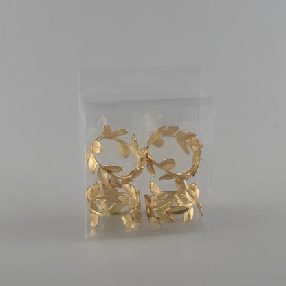 Leaf Napkin Rings - set of 4 from French brand Aulica - Cockleshell Crosshaven