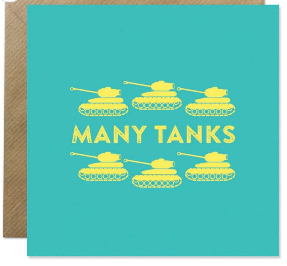 Many tanks. Thank cards by Bold Bunny. - Cockleshell Crosshaven