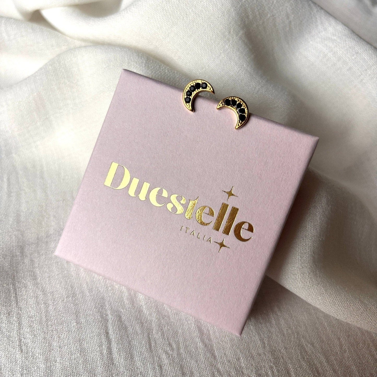 Midnight Moon stud earrings star gold 18K gold - plated - Cockleshell Crosshaven