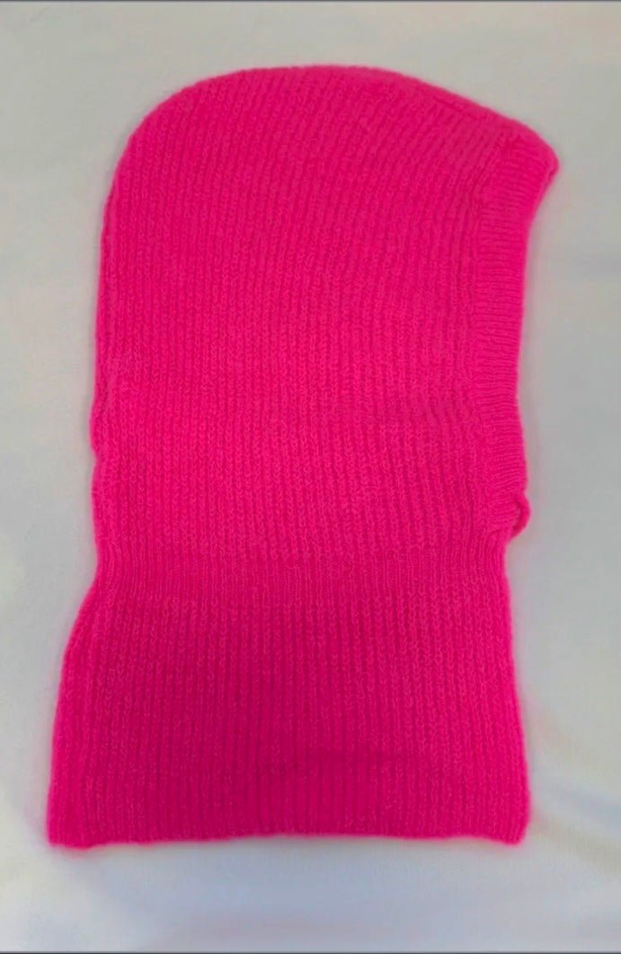 Neon Pink Baby Alpaca Balaclava