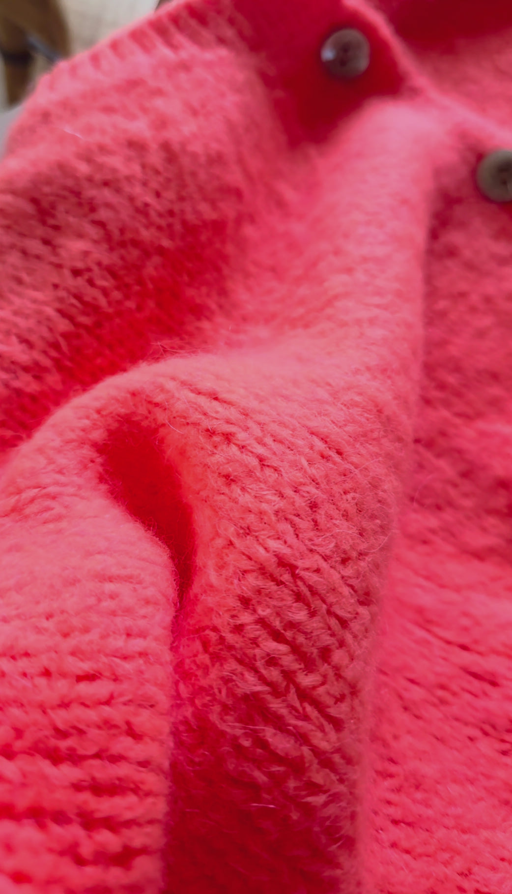 Video of Neon Coral Cardigan