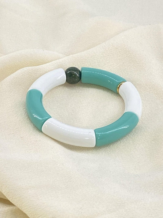 Resin, elastic bracelet - Cockleshell Crosshaven