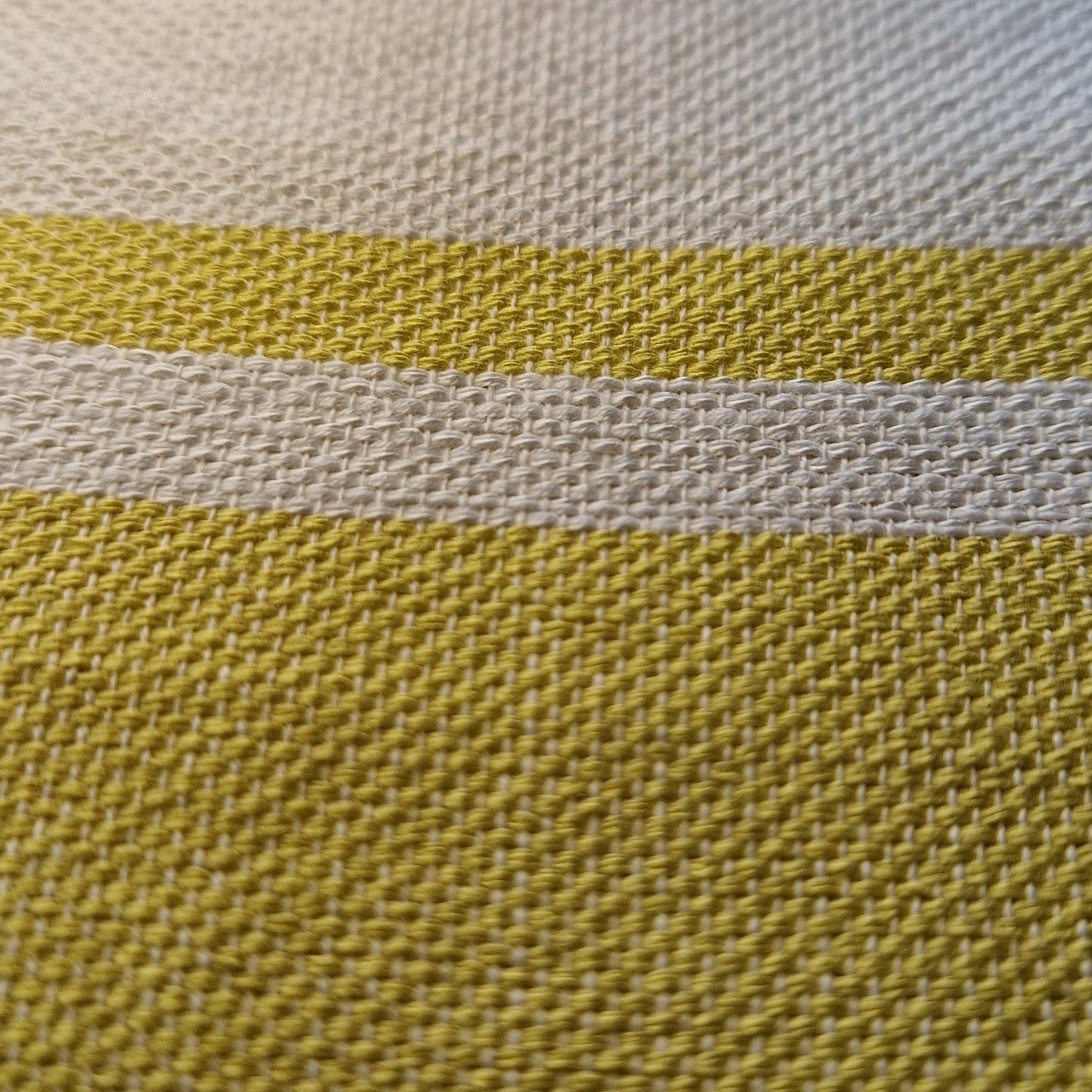 Fouta Towel/Throw in Yellow and White Stripe