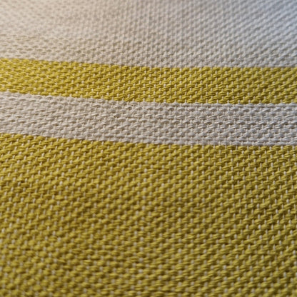Fouta Towel/Throw in Yellow and White Stripe
