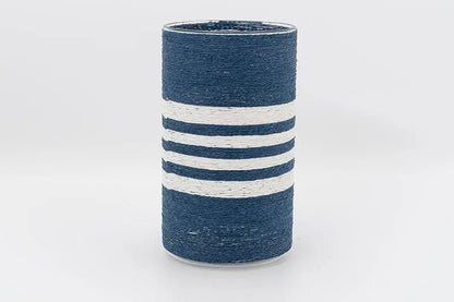 Set of 2 striped glass jars for cooking utensils or as vases. - Cockleshell Crosshaven