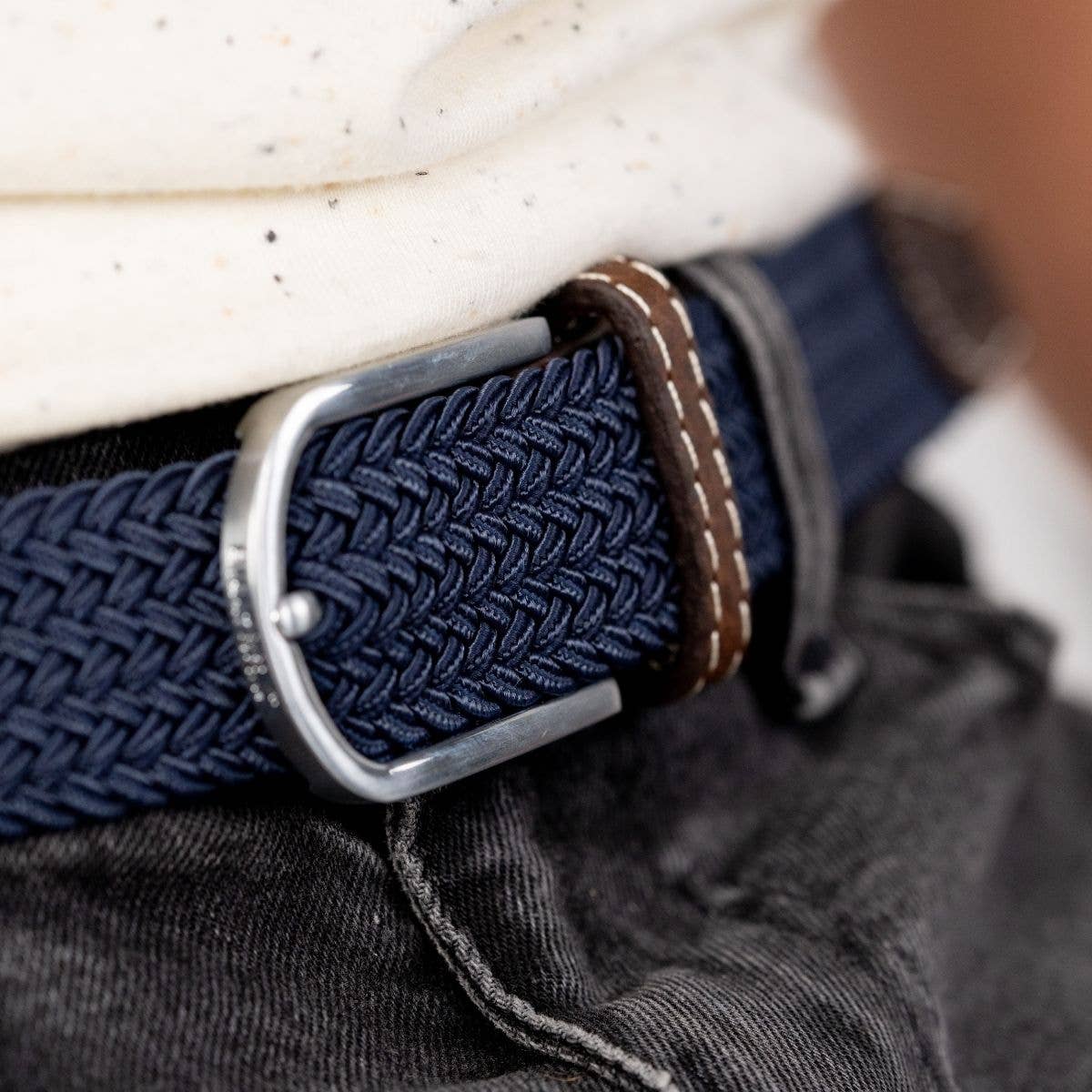 Slate blue elastic braided belt from Billybelt - Cockleshell Crosshaven