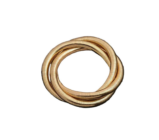 Stretchy, flexible gold colour bracelet - Cockleshell Crosshaven