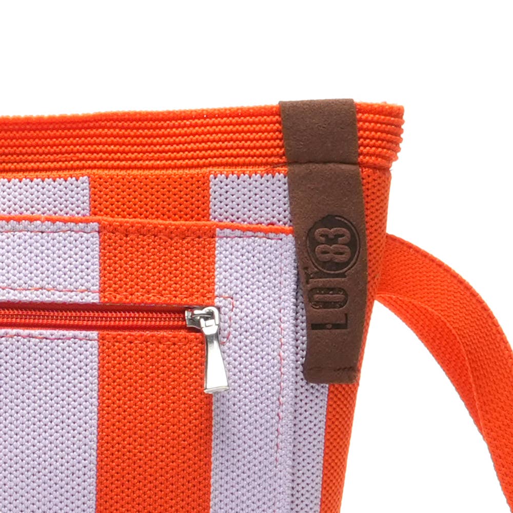 Striped Lilac and Red Wash Bag - Cockleshell Crosshaven