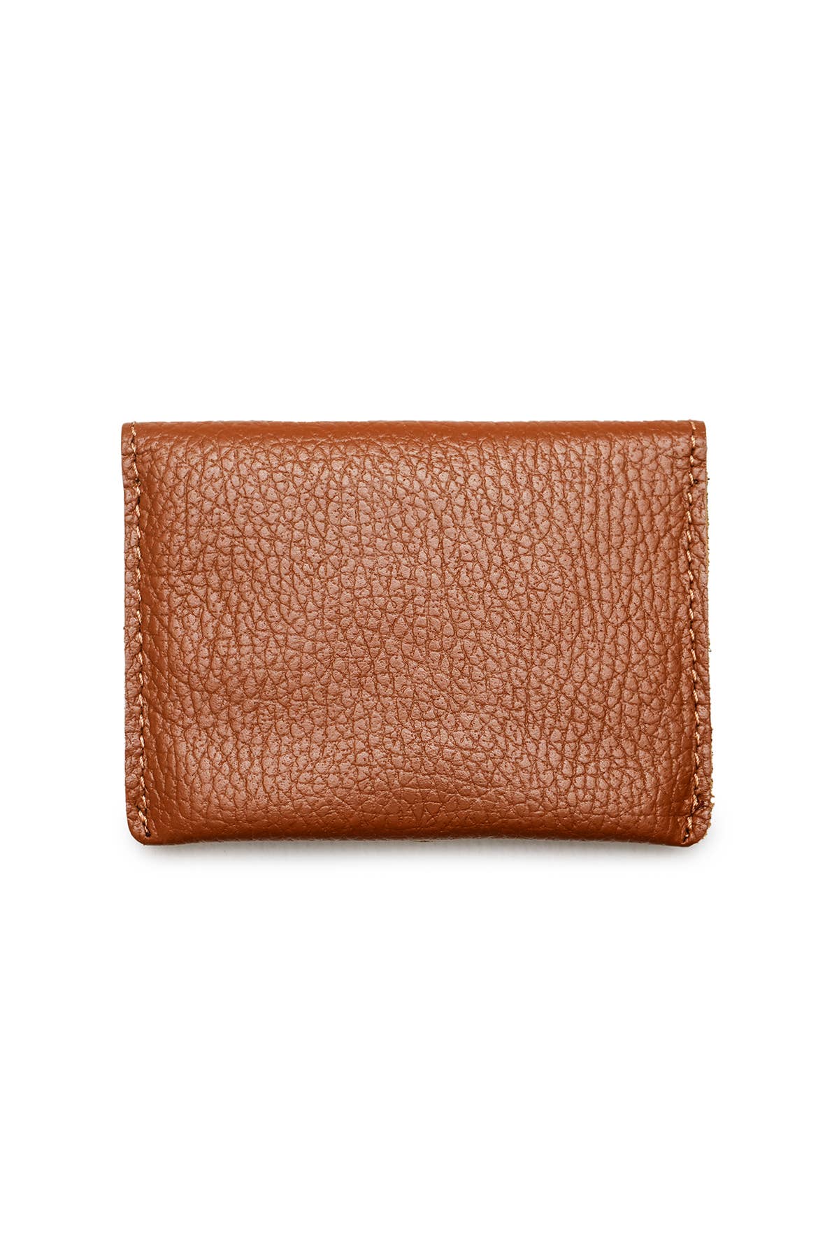 Tan Leather Card purse. Real, Grained Italian leather - Cockleshell Crosshaven