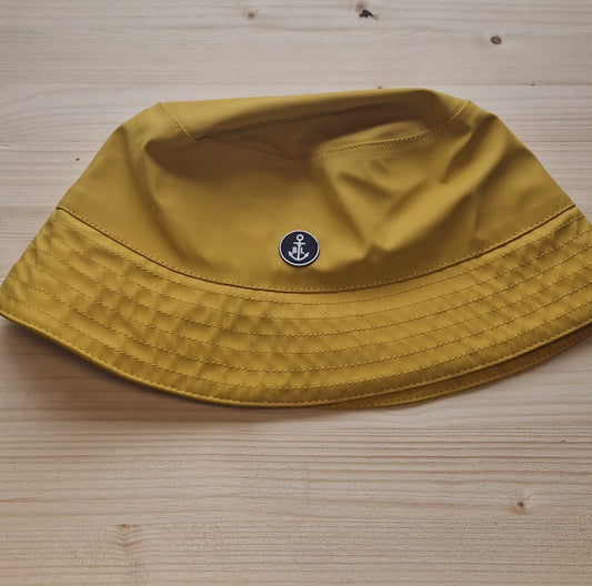 Unisex, yellow, waterproof, fleece lined hat - Cockleshell Crosshaven