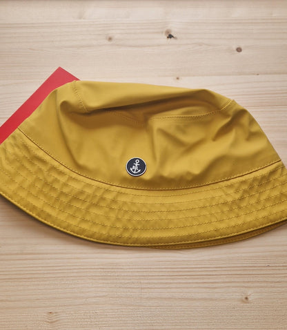 Unisex, yellow, waterproof, fleece lined hat - Cockleshell Crosshaven